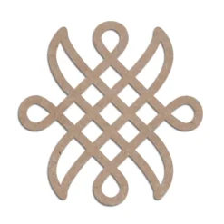 Indian Traditional and Cultural Rangoli, Alpona, Kolam or Paisley MDF Cutout Design 4