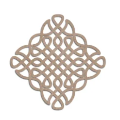 Indian Traditional and Cultural Rangoli, Alpona, Kolam or Paisley MDF Cutout Design 5