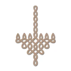 Indian traditional and cultural rangoli, alpona, kolam or paisley mdf cutout hanging diya