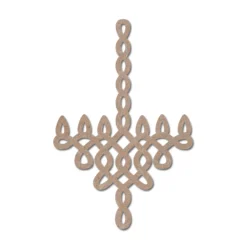 Indian Traditional and Cultural Rangoli, Alpona, Kolam or Paisley MDF Cutout Hanging Diya